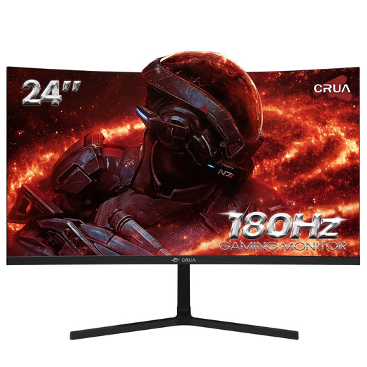 24" 165Hz/180Hz Curved Gaming Monitor - FHD 1080P Frameless Computer Monitor, AMD Freesync, Low Motion Blur,Dp&Hdmi Port, Black